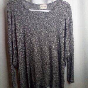 Vestique Shirt L Women 3/4 Sleeve Soft Gray